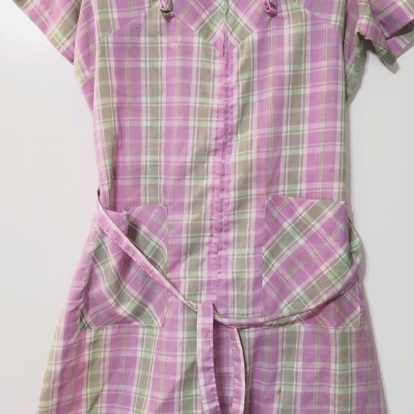 Vintage plaid shift dress M - Picture 1 of 5